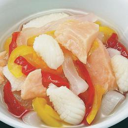 サーモンといかの日向夏 マリネ  1kg   【冷凍】